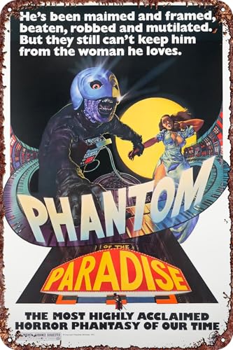 FYELVO Phantom of the Paradise Movie Poster Metal Tin Logo Retro Metal Logo Art Poster Iron Logo Bar Garage Cafe Bar Dominic Wall Decoration 20.3 x 30.5 cm FYELVO Phantom of the Paradise Movie Poster Metal Tin Logo Retro Metal Logo Art Poster Iron Logo Bar Garage Cafe Bar Dominic Wall Decoration 20.3 x 30.5 cm von FYELVO