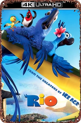 FYELVO Rio Movie Poster Metal Tin Logo Retro Metal Logo Art Poster Iron Logo Bar Garage Cafe Bar Dominic Wall Decoration 20.3 x 30.5 cm FYELVO Rio Movie Poster Metal Tin Logo Retro Metal Logo Art Poster Iron Logo Bar Garage Cafe Bar Dominic Wall Decoration 20.3 x 30.5 cm von FYELVO