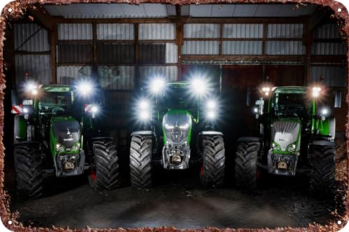 Fendt 728 Vario Brothers Auto-Poster, Retro, lustiges Metall-Blechschild, Wanddekoration, 20,3 x 30,5 cm von FYELVO