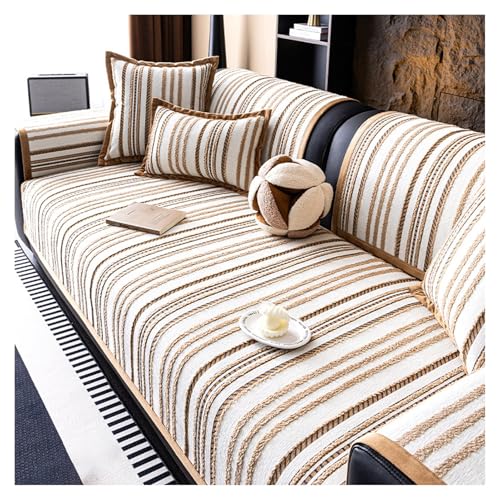 FYFWPA Couch Überzug L Form Sofabezug: Weiche Chenille für Ecksofa Weiche Sofa Überzug für 1 2 3 4 Sitzer Sofabezug Anti Rutsch Sofa Schutzhülle Hund Katze Sofaschoner(Khaki,30 * 50cm Pillowcase) von FYFWPA