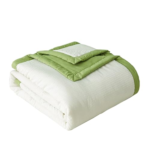 FYFWPA Kühldecke für Sommer Eisseide Kühlfasern Sommerdecke: Sleep Kühldecke Sommerkühldecken Komfortdecken Dünne Sommerdecke Reisedecke Anti Schweiß Atmungsaktive(Green,110 * 150cm) von FYFWPA