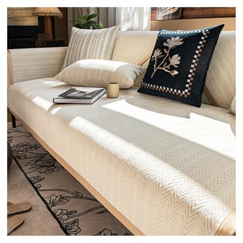 FYFWPA Sofa Überzug für Ecksofa Weiche Sofabezug: Chenille rutschfeste Sofabezüge 1 2 3 4 Sitzer Sektionssofa Cover Sofa Überwurf für L Form Sofaschoner Couch ÜBerzug(Brown,70 * 150cm) von FYFWPA