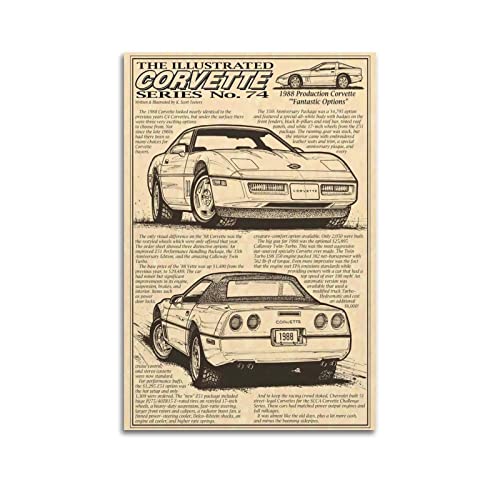 Vintage-Auto-Poster für Corvette C4 American Muscle Sport Auto Poster Dekorative Malerei Leinwand Wandposter und Kunstbild Druck Moderne Familie Schlafzimmer Dekor Poster 60 x 90 cm Vintage-Auto-Poster für Corvette C4 American Muscle Sport Auto Poster Dekorative Malerei Leinwand Wandposter und Kunstbild Druck Moderne Familie Schlafzimmer Dekor Poster 60 x 90 cm von FYGE