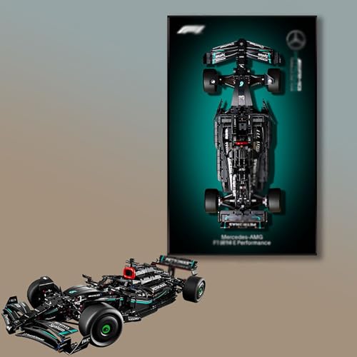 FYHCY Display-Wandhalterung für Le*go Technic F1-Rennwagen 42171. Dekorative Anzeigetafel für Auto-Wandhalterung Le*go Lovers. Größe: 80 x 50 cm (Modell Nicht im Lieferumfang enthalten). B von FYHCY