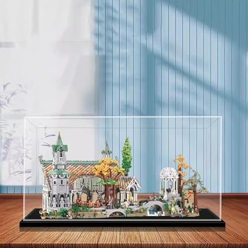 FYHCY Transparente Vitrine aus Acryl, kompatibel mit Le*Go 10316 Herr der Ringe, Burg Bruchtal, staubdichte Vitrine (Modell Nicht im Lieferumfang enthalten) A,3MM von FYHCY