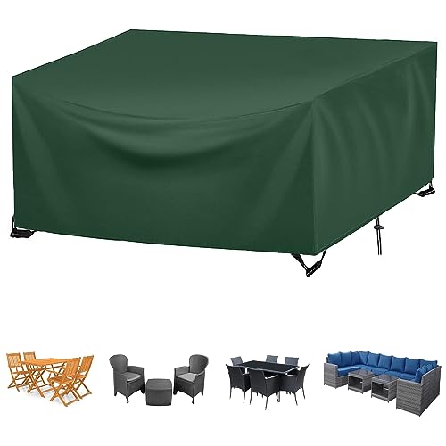 FYHDSH Abdeckung für Gartenmöbel, 210x90x80cm, Schutzhülle für Gartentisch, Regenschutz und Staubfest, Schwerlast Oxford Gewebe Gartentisch Abdeckung für Terrassenmöbel(grün) von FYHDSH