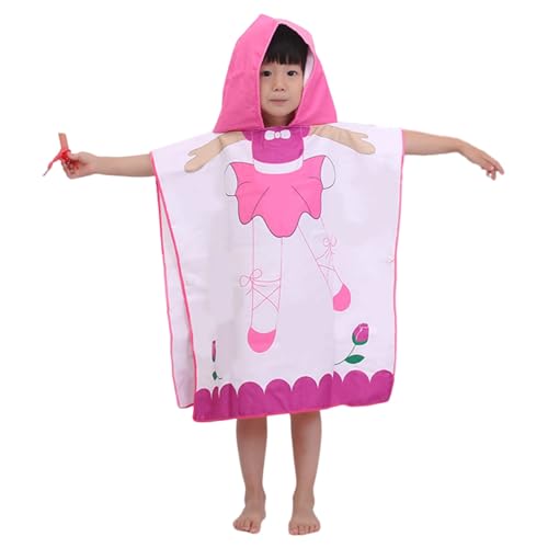 FYJCXCMP Bath Towels, Exquisite Pattern Bathrobe, Ultrafeine Faser Prinzessin Badeponcho mit Kapuze Strandtücher für Kinder Geeignet Zum Baden Schwimmen Oder Strände 60 X 120cm von FYJCXCMP