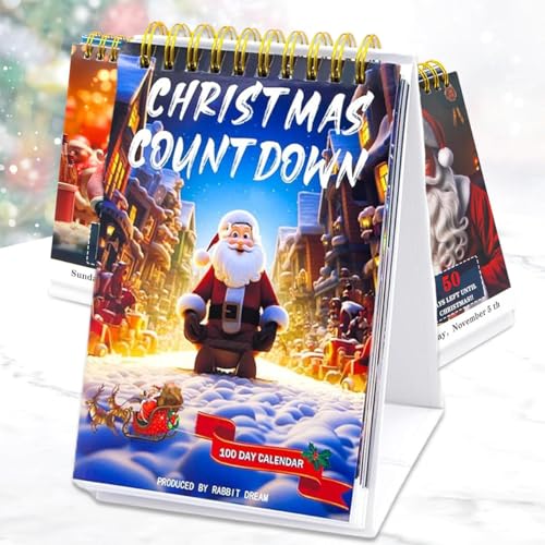 FYJCXCM New Christmas 100 Day Countdown Kalender Desktop Adventskalender Home Office Room Decor Fest Countdown Geschenk Souvenirs für ihn und ihre Weihnachtsgeschenke von FYJCXCMP