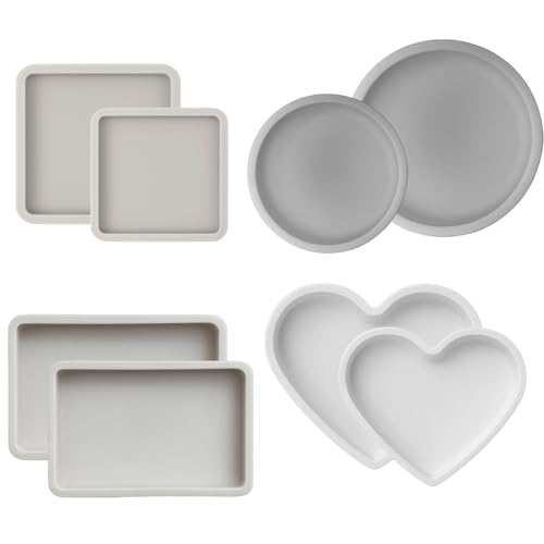 8 Stück Harzformen aus Silikon, Silikonformen für Harzguss, zarte Harz-Untersetzer-Formen für Bastelarbeiten, geeignet als Heimdekoration und personalisierte Geschenke 8 Stück Harzformen aus Silikon, Silikonformen für Harzguss, zarte Harz-Untersetzer-Formen für Bastelarbeiten, geeignet als Heimdekoration und personalisierte Geschenke von FYKZQWDS