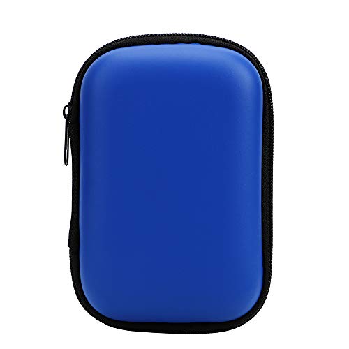 FYMSR Digitale Aufbewahrungstasche Tragbare Kopfhörertasche Travel Kit Case, Tasche für USB-Kabel Kopfhörerelektronik (Blue) von FYMSR