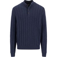 FYNCH-HATTON Troyer Strickpullover mit Zopfmuster und Knopfleiste, Woll-Anteil von FYNCH-HATTON