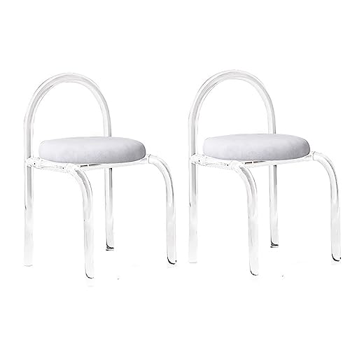 FYNNDM 2er-Set Moderne Esszimmerstühle aus Acryl mit Samtpolsterung und durchsichtigen Beinen. Stilvolle, durchsichtige Küchenstühle für Esszimmer oder Schlafzimmer FYNNDM 2er-Set Moderne Esszimmerstühle aus Acryl mit Samtpolsterung und durchsichtigen Beinen. Stilvolle, durchsichtige Küchenstühle für Esszimmer oder Schlafzimmer von FYNNDM
