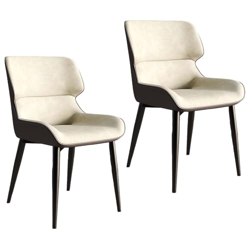 FYNNDM 2er-Set Moderne Esszimmerstühle aus Kunstleder mit Metallbeinen Gepolsterte Sessel für Küche, Wohnzimmer, Büro Stilvolle und Bequeme Sitzlösung von FYNNDM