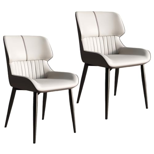 FYNNDM 2er-Set Moderne Esszimmerstühle aus Kunstleder mit gepolsterter Armlehne, Rückenlehne und Metallbeinen. Stilvolle Küchenstühle für Wohnzimmer oder Büro FYNNDM 2er-Set Moderne Esszimmerstühle aus Kunstleder mit gepolsterter Armlehne, Rückenlehne und Metallbeinen. Stilvolle Küchenstühle für Wohnzimmer oder Büro von FYNNDM