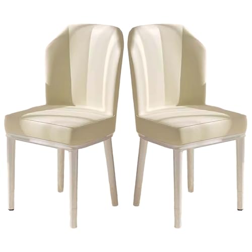 FYNNDM Moderne Esszimmerstühle aus Kunstleder, 2er-Set für die Küchentheke mit Rückenlehne und gepolsterter Sitzfläche, Lounge-/Freizeit-/Wohnzimmer-Eckstühle von FYNNDM
