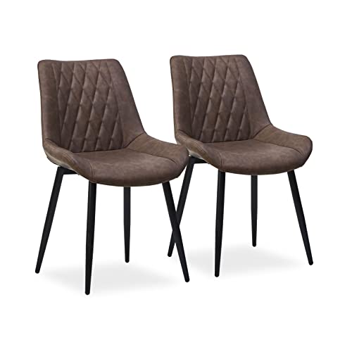 FYNNDM Moderne Esszimmerstühle aus Kunstleder, 2er-Set mit Metallbeinen, stilvolle Küchenstühle für Esszimmer oder Wohnzimmer FYNNDM Moderne Esszimmerstühle aus Kunstleder, 2er-Set mit Metallbeinen, stilvolle Küchenstühle für Esszimmer oder Wohnzimmer von FYNNDM