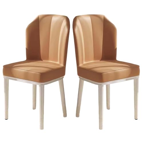 FYNNDM Moderne Esszimmerstühle aus Kunstleder, 2er-Set mit Rückenlehne und gepolsterter Sitzfläche für Küchentheke, Lounge, Wohnzimmer, Eckstühle für den Empfangsbereich von FYNNDM
