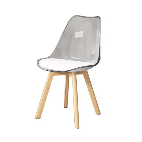 FYNNDM Moderne Esszimmerstühle im nordischen Stil, verdicktes Acryl, 2er-Set, transparente graue Küchenstühle aus Kunststoff für das Esszimmer im Home-Café, einfache und stilvolle von FYNNDM