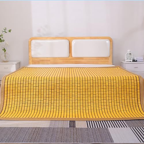 Atmungsaktives glatte Klimamatte, Bambus-Sommerschlafmatte - Faltbare Matratze für Einzel- oder Doppelbetten, Faltbare kühle Sommer-Schlafmatte, Schlafmatte, Hausbettwäsche im Wohnheim. ( Color : A , von FYRDTNG
