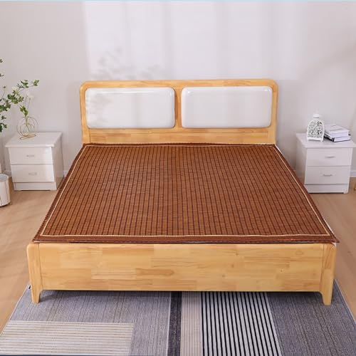 Bambus-Sommerschlafmatte - Faltbare Matratze für Einzel- oder Doppelbetten, Faltbare kühle Sommer-Schlafmatte, Schlafmatte, Atmungsaktives glatte Klimamatte, Hausbettwäsche im Wohnheim. ( Color : B , von FYRDTNG