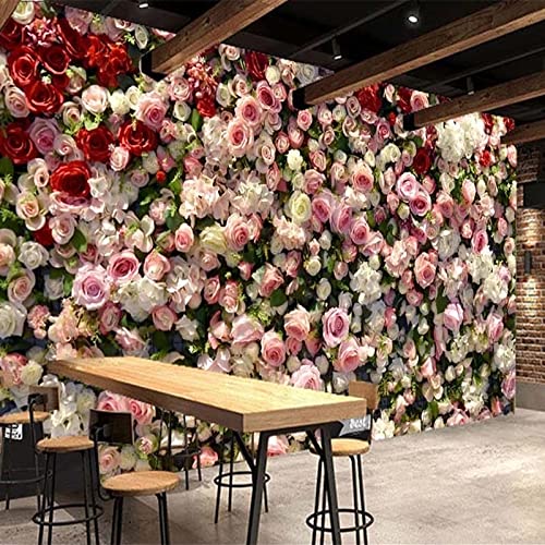 Fototapete Bunte Blumen Fototapete 3D Vliestapete Moderne Design Wandtapete Küche Flur Wohnzimmer Büro Badezimmer Kinderzimmer 350cm×256cm(Breite x Höhe) von FYRHLH