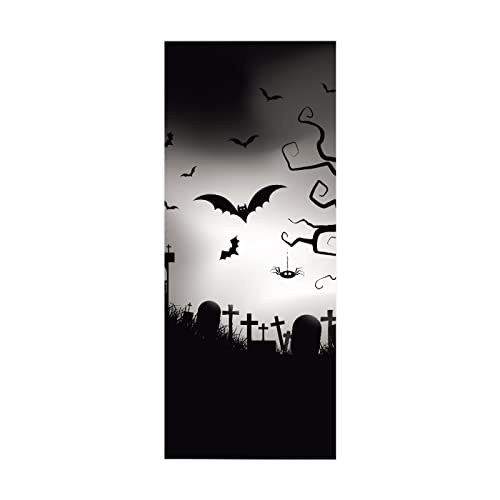 Türtapete 3D Selbstklebend TürPoster Friedhof des Grauens B90 x H200cm 3D Türaufkleber Fototapete Türfolie Abnehmbar Wandtapete PVC Wasserdichte Schlafzimmer Türaufkleber Türtapete 3D Selbstklebend TürPoster Friedhof des Grauens B90 x H200cm 3D Türaufkleber Fototapete Türfolie Abnehmbar Wandtapete PVC Wasserdichte Schlafzimmer Türaufkleber von FYRHLH