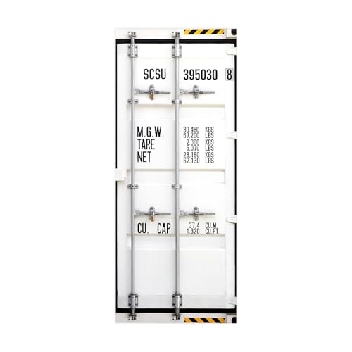 Türtapete Selbstklebend Retro-Container B77 x H200cm 3D Türaufkleber, Entfernbar Wasserdicht Tür Aufkleber Heimdekoration für Schlafzimmer, Wohnzimmer, Badezimmer von FYRHLH