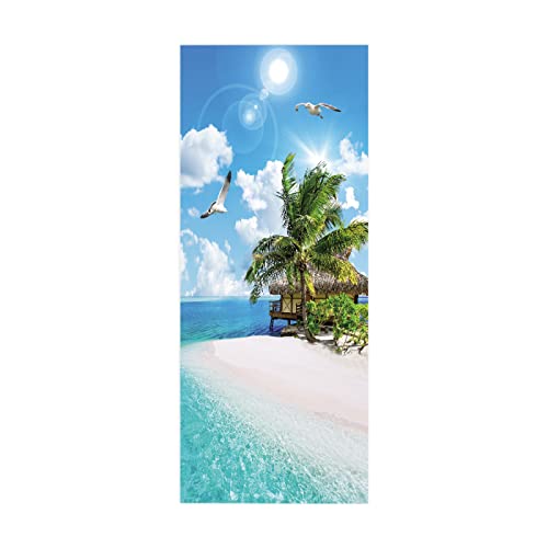 Türtapete Selbstklebend Strand Meer B85 x H205cm 3D Türaufkleber, Entfernbar Wasserdicht Tür Aufkleber Heimdekoration für Schlafzimmer, Wohnzimmer, Badezimmer, Wandaufkleber Türtapete Selbstklebend Strand Meer B85 x H205cm 3D Türaufkleber, Entfernbar Wasserdicht Tür Aufkleber Heimdekoration für Schlafzimmer, Wohnzimmer, Badezimmer, Wandaufkleber von FYRHLH