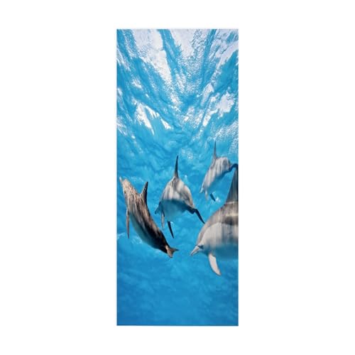 Türtapete Selbstklebend Tierdelfin B90 x H200cm 3D Türaufkleber, Entfernbar Wasserdicht Tür Aufkleber Heimdekoration für Schlafzimmer, Wohnzimmer, Badezimmer, Wandaufkleber Türtapete Selbstklebend Tierdelfin B90 x H200cm 3D Türaufkleber, Entfernbar Wasserdicht Tür Aufkleber Heimdekoration für Schlafzimmer, Wohnzimmer, Badezimmer, Wandaufkleber von FYRHLH