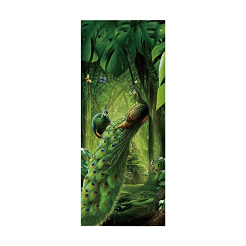 Türtapete Selbstklebend Tierischer Pfau B90 x H200cm 3D Türaufkleber, Entfernbar Wasserdicht Tür Aufkleber Heimdekoration für Schlafzimmer, Wohnzimmer, Badezimmer, Wandaufkleber Türtapete Selbstklebend Tierischer Pfau B90 x H200cm 3D Türaufkleber, Entfernbar Wasserdicht Tür Aufkleber Heimdekoration für Schlafzimmer, Wohnzimmer, Badezimmer, Wandaufkleber von FYRHLH