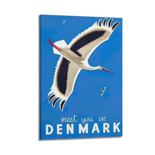 FYRN 1939 Meet You In Denmark Reise-Poster, Wandkunstdruck, Retro-Stil, ästhetische Raumdekoration, Bürodekoration, 60 x 90 cm, Rahmenstil FYRN 1939 Meet You In Denmark Reise-Poster, Wandkunstdruck, Retro-Stil, ästhetische Raumdekoration, Bürodekoration, 60 x 90 cm, Rahmenstil von FYRN