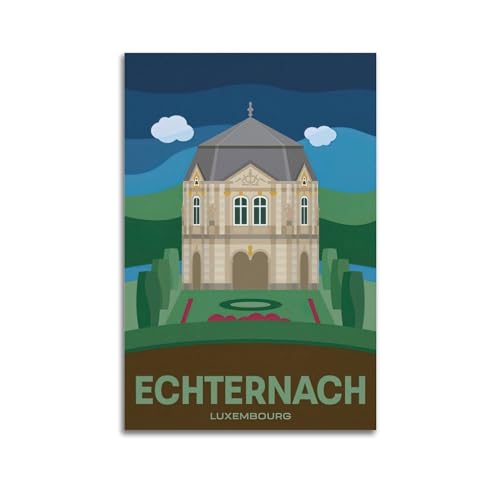FYRN Luxembourg Echternach Vintage-Reise-Poster, Wandkunstdruck, Retro, ästhetisch, Raumdekoration, Bürodekoration, 30 x 45 cm, ungerahmt FYRN Luxembourg Echternach Vintage-Reise-Poster, Wandkunstdruck, Retro, ästhetisch, Raumdekoration, Bürodekoration, 30 x 45 cm, ungerahmt von FYRN