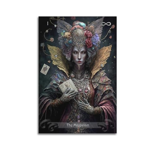 FYRN Mythisches Tarot-Poster "The Magician", Tarotkarte, Poster, Wandkunstdruck, Retro-Ästhetik, Raumdekoration, Bürodekoration, 40 x 60 cm, ungerahmt FYRN Mythisches Tarot-Poster "The Magician", Tarotkarte, Poster, Wandkunstdruck, Retro-Ästhetik, Raumdekoration, Bürodekoration, 40 x 60 cm, ungerahmt von FYRN