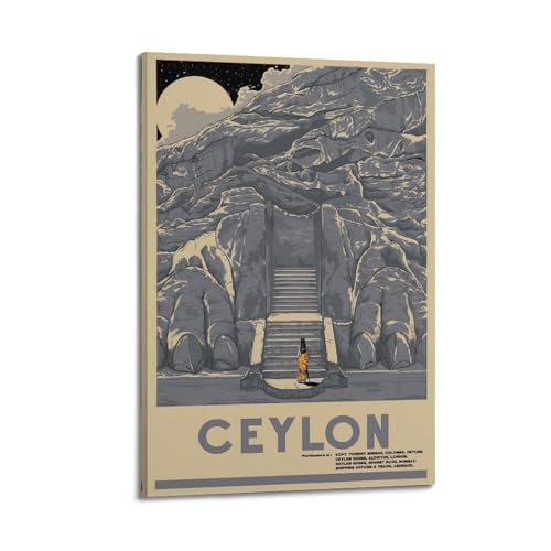 FYRN Vintage Ceylon Sri Lanka Reise-Poster, Wandkunstdruck, Retro-Ästhetik, Raumdekoration, Bürodekoration, 30 x 45 cm, Rahmen-Stil FYRN Vintage Ceylon Sri Lanka Reise-Poster, Wandkunstdruck, Retro-Ästhetik, Raumdekoration, Bürodekoration, 30 x 45 cm, Rahmen-Stil von FYRN