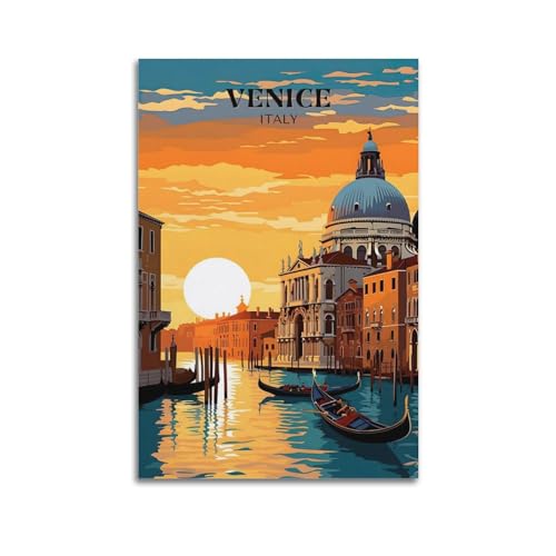 FYRN Vintage-Poster Venedig, Italien, Wandkunstdruck, Retro, ästhetisch, Raumdekoration, Bürodekoration, 30 x 45 cm, ungerahmt FYRN Vintage-Poster Venedig, Italien, Wandkunstdruck, Retro, ästhetisch, Raumdekoration, Bürodekoration, 30 x 45 cm, ungerahmt von FYRN