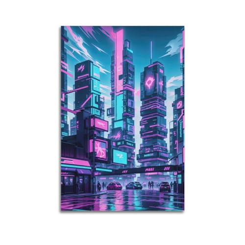 Sci Fi City Landschaft Poster Wandkunstdruck Retro Ästhetische Raumdekoration Bürodekorationen 60 x 90 cm ungerahmt Sci Fi City Landschaft Poster Wandkunstdruck Retro Ästhetische Raumdekoration Bürodekorationen 60 x 90 cm ungerahmt von FYRN