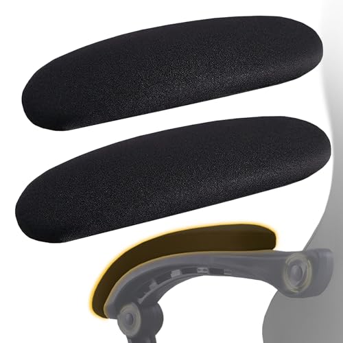 FYTXSZ Bürostuhl Armlehnenschoner Stretch Spandex Abnehmbare Waschbare Armlehne Abdeckungen Armlehnenbezüge Armlehnen Polster Bürostuhl Schutz Für Computerstuhl (Schwarz L-8x30cm) von FYTXSZ