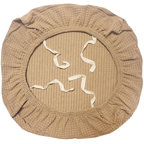 FYTXSZ Stuhlbezug für Bürostuhl Sitzfläche, Elastischer Bezug für Schreibtischstuhl, Stretch Stuhlhusse Abnehmbar Waschbar Schutz vor Staub und Kratzern (Khaki) von FYTXSZ