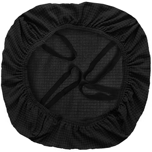 FYTXSZ Stuhlbezug für Bürostuhl Sitzfläche, Elastischer Universal Stuhlbezüge für Schreibtischstuhl, Abnehmbar und Waschbar, Stretch Hussen als Schutz vor Staub und Kratzern für Stühle (Schwarz) von FYTXSZ