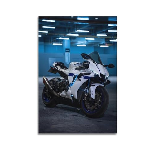 FYUER Sportbike-Poster R1 Superbike-Motorrad, dekoratives Gemälde, Leinwand, Wandkunstwerk, Bild, 60 x 90 cm FYUER Sportbike-Poster R1 Superbike-Motorrad, dekoratives Gemälde, Leinwand, Wandkunstwerk, Bild, 60 x 90 cm von FYUER