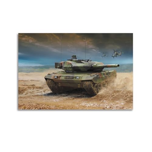 FYUER Vintage-Panzer-Poster, deutscher Leopard, 2A7V, Hauptkampfpanzer, dekoratives Gemälde, Leinwand, Wandkunstwerke, Bild, 30 x 45 cm FYUER Vintage-Panzer-Poster, deutscher Leopard, 2A7V, Hauptkampfpanzer, dekoratives Gemälde, Leinwand, Wandkunstwerke, Bild, 30 x 45 cm von FYUER