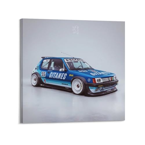 FYUER WRC Rallye-Renn-Poster 205 GTI, Vintage-Rennwagen, dekoratives Gemälde, Leinwand, Wandkunstwerk, Bild, 30 x 30 cm FYUER WRC Rallye-Renn-Poster 205 GTI, Vintage-Rennwagen, dekoratives Gemälde, Leinwand, Wandkunstwerk, Bild, 30 x 30 cm von FYUER