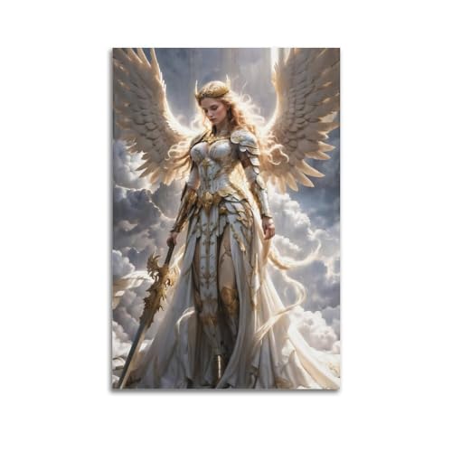 FYUER Vintage-Engel-Poster, Engel mit Schwert, Wandbild, 60 x 90 cm FYUER Vintage-Engel-Poster, Engel mit Schwert, Wandbild, 60 x 90 cm von FYUER
