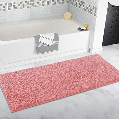 Extra großer Badezimmerteppich, lang, 40 x 180 cm, ultraweiche Chenille-Teppiche, rutschfeste und wasserabsorbierende Badematte, Läufer für Badezimmer, Schlafzimmer, Küche von FYUN