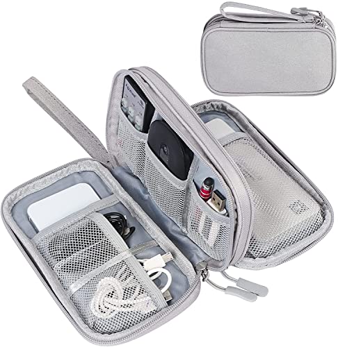 FYY Kabeltasche,Elektronik Tasche Organizer,Kabelorganizer Kabel Etui Elektronik Zubehör Organizer Tasche Universaltasche für Accessories Handy Ladekabel,Powerbank,USB Stick,SD Karten,3layer,L,Grau von FYY