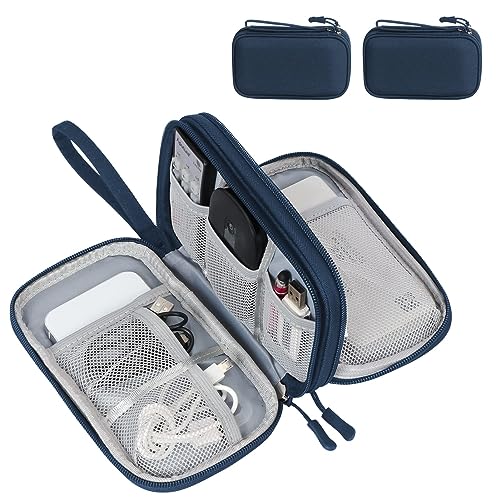 FYY Kabeltasche,Elektronik Tasche Organizer,Kabelorganizer Kabel Etui Elektronik Zubehör Organizer Tasche Universaltasche für Accessories Handy Ladekabel,Powerbank,USB Sticks,SD Karten,3layer,2Blau von FYY