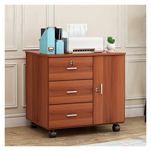 PC-Ständer Mobiler CPU-Host-Bodenständer Druckerregal aus Holz Lagerschrank mit Schublade Desktop-PC-Gehäuse Tower-Halter Wagen mit 4 Lenkrollen PC-Tower-Ständer von FYZLOIPU