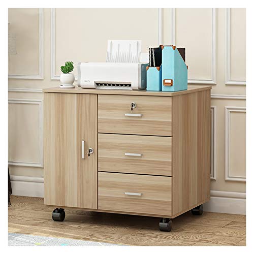 PC-Ständer Mobiler CPU-Host-Bodenständer Druckerregal aus Holz Lagerschrank mit Schublade Desktop-PC-Gehäuse Tower-Halter Wagen mit 4 Lenkrollen PC-Tower-Ständer von FYZLOIPU