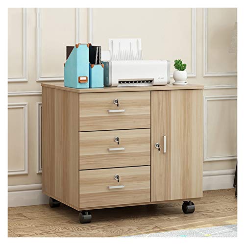 PC-Ständer Mobiler CPU-Host-Bodenständer Druckerregal aus Holz Lagerschrank mit Schublade Desktop-PC-Gehäuse Tower-Halter Wagen mit 4 Lenkrollen PC-Tower-Ständer von FYZLOIPU