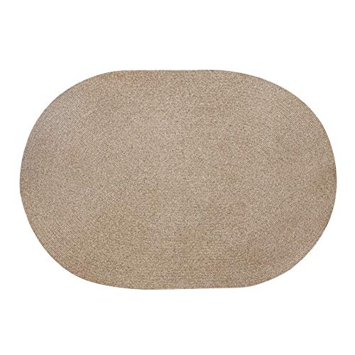 FYZS gewebter Teppich Handgewebe Wollteppiche, Reversible ovale Teppiche, 3 ft x 5 ft - Naturwolle Hand gewebt umkehrbarer Läufer für den Eingang im Freien und Wohnzimmer von FYZS